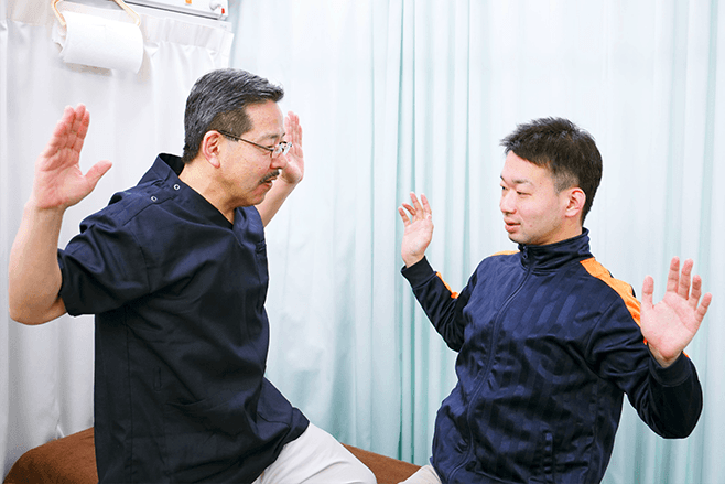 アフターケア指導の様子